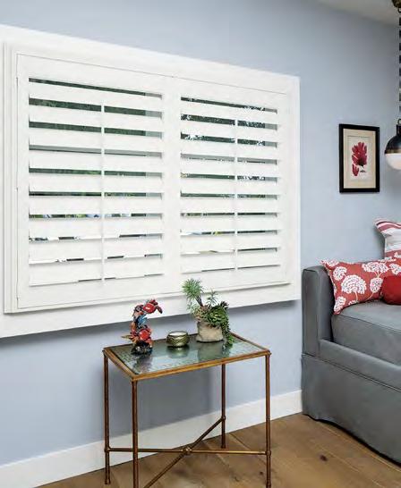 Smith & Noble shutters are available in Eco-Wood, Teak Wood or Newport materials.
