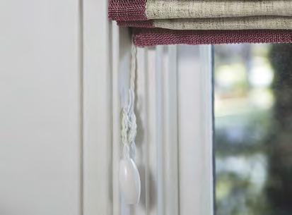 Replace window blinds, corded shades and draperies manufactured before 2001 with today s safer products, which include safety features such as loop control, cordless operation and wand pull.