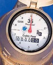 Learn to read your water meter Your water meter is inside a rectangular concrete box, flush with the ground.