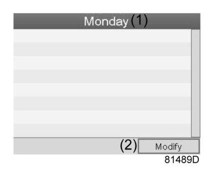 (1) Monday (2) Modify A new pop-up window opens.