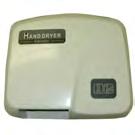 312-001 500/cs Hand Dryers Palmer HD903WH Hand Dryer Made of high grade fire retardant ABS, 3.0 mm thick. 10 1/2" x 8 3/4" x 6 3/4".