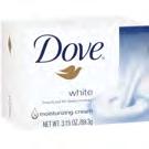 S E C T I O N P Skin Care Dove White Regular Bar Soap #1 cleansing bar recommended by dermatologists. Ideal for infant and long-term care. Non-irritating, non-soap moisturizing formula.