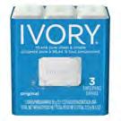 12364 3.1 oz. 24/3/cs P&G Ivory Bar Soap 99.44% pure with no dyes or heavy perfumes. It simply gets you clean like a soap should. 82757 4 oz. 18/4/cs P&G Safeguard Bath Bar The No.