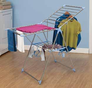 Item #: 5022 Gullwing ir ryer Twenty-five stainless steel rods provide 44 of drying space. Foldable for easy storage.