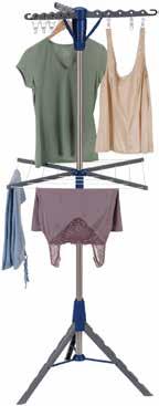The lower mesh clothesline tier provides up to 19.5 of drying space.