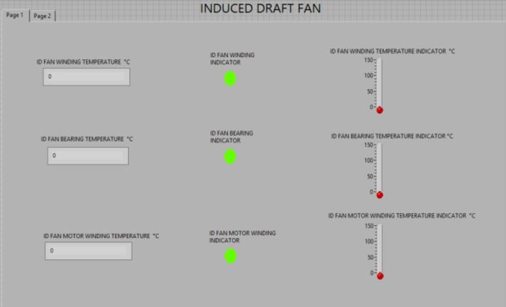 Front panel of induced draft fan winding parameters Fig-11: Results of forced draft fan winding parameters