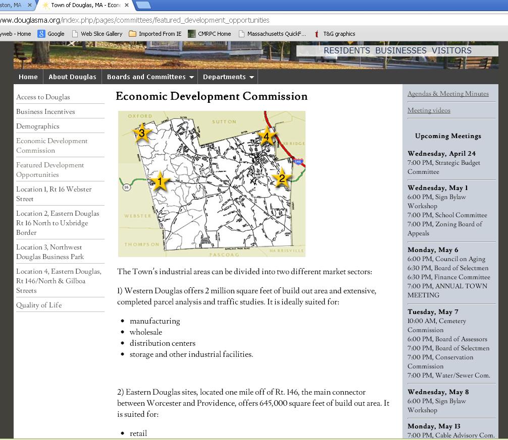 Figure 17. Douglas Economic Development Commission webpage.