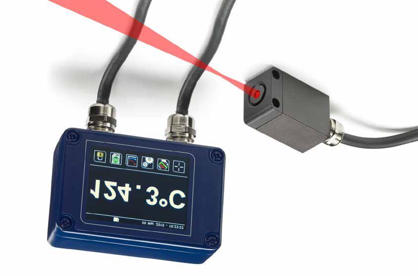 Infrared Temperature Sensor With High Speed Sensor, Small Measured Spot and Continuous LED Sighting OS-PC Series U High Speed Cube Sensor with Optional Touch Screen Display U Response Time 0.