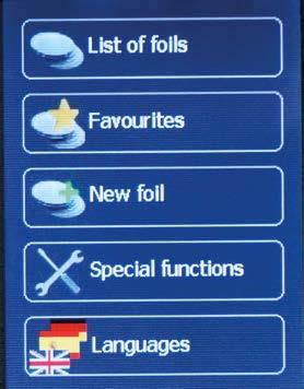 Save favourites: The list of favourites allows a quicker selection of often