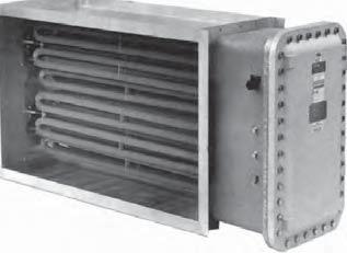 Custom Explosion-proof Duct Heaters Construction Heaters are generally constructed per Series EP2 (see page 57), except that element terminals as well as control components are built into a single