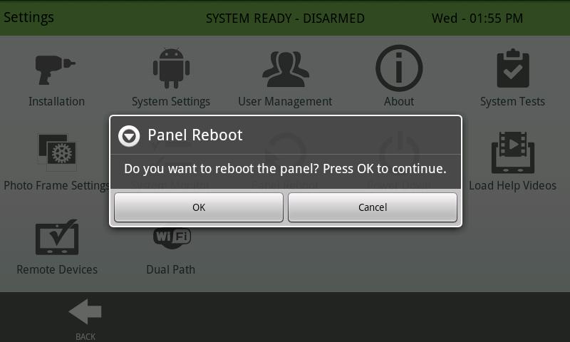 PANEL REBOOT PANEL REBOOT PANEL REBOOT Sometimes technology needs a swift kick. Simply reboot your panel to keep it in line!