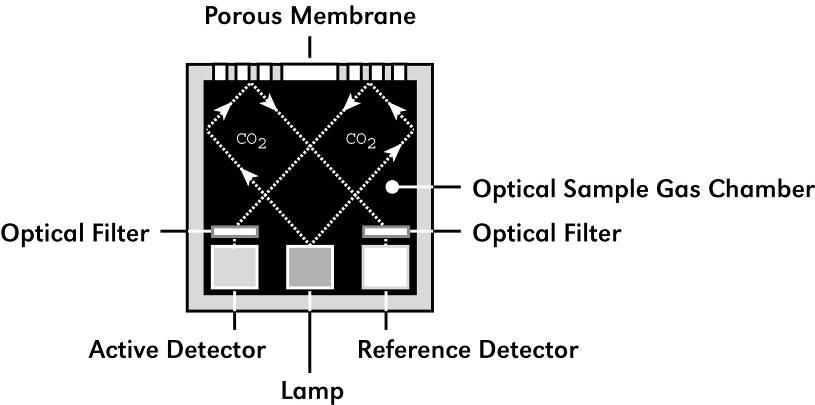 The sensor technology is a field proven plug-in replaceable non-dispersive infrared (NDIR) optical type. NDIR optical sensors show an excellent response to CO 2.