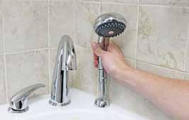 The hot and cold taps are indicated with a red and blue dot respectively. Hot Tap Cold Tap 90º 90º 2.