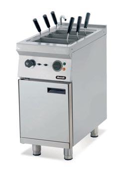 : 2 Heaters @ 3 kw - Pasta tank capacity 26 litres - water faucet included - in control panel integrated water tap - Cabinet in Stainless Steel SUS 304 execution - Orbital finished top panel 1.
