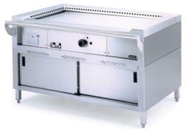 Asian Line TEPPANYAKI GAS TEPPANYAKI - High quality stainless steel construction - Hot plate made of high temperature resistant steel - Integrated residues waste pan & Safety Handrail TP 15/G
