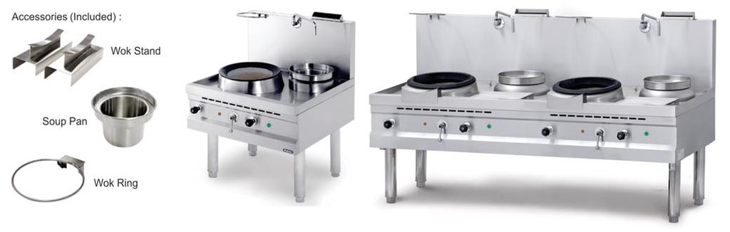 Value Engineering Without Compromise PROFESSIONAL GAS WOK RANGE Accessories (included): Wok Stand Soup Pan Wok Ring PROFESSIONAL GAS WOK RANGE LIST PRICE: 9,680.00 LIST PRICE: 11,637.