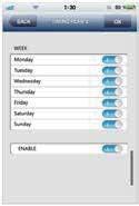 Weekly Schedule Control Weekly schedule for ipad and Web function.