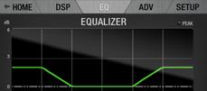 EQ Page This page lets you set your own EQ curve, which will be applied when the