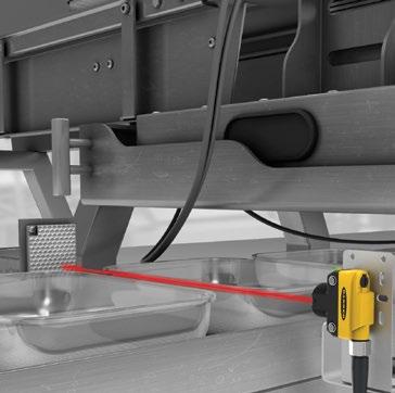 QS18 Clear Object Detection Reliably detects clear and mirror-like surfaces Precise leading-edge detection Ability to compensate for dust