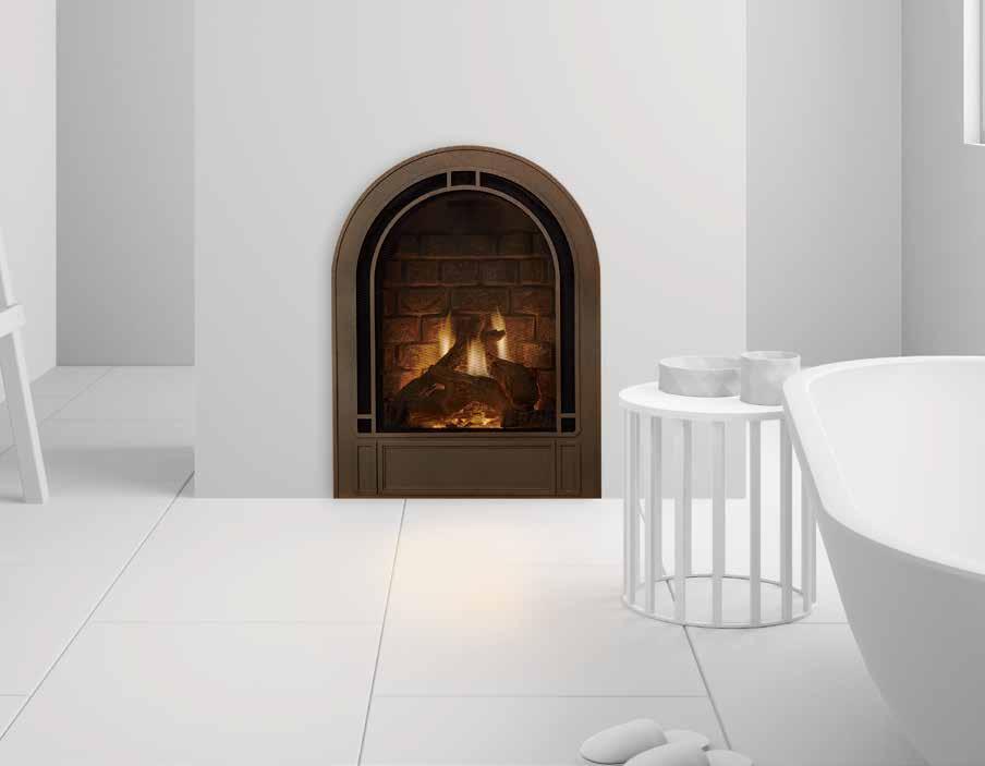 21 " CRESCENT II DIRECT VENT GAS FIREPLACE The Crescent II brings warmth and luxury to corners and smaller spaces.