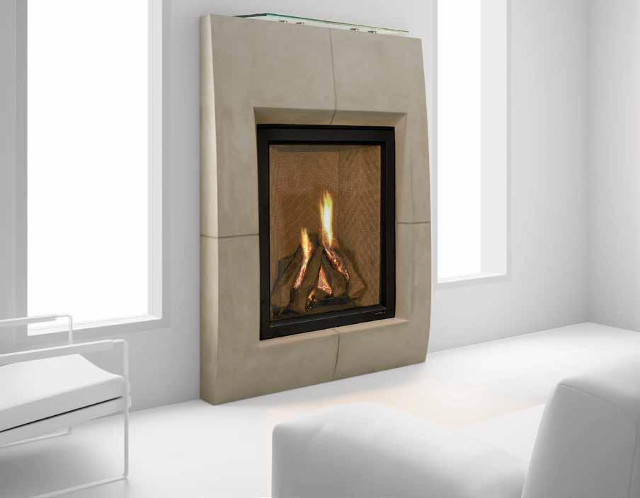33 " EVEREST DIRECT VENT GAS FIREPLACE The Everest invigorates a space with a twist on
