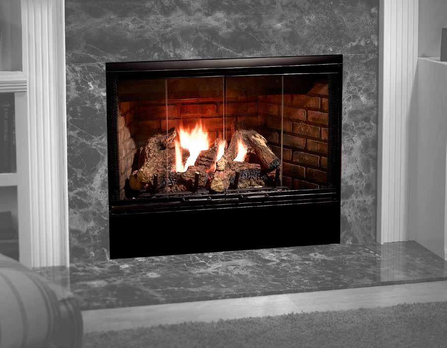 36 " 42 " REVEAL B-VENT GAS FIREPLACE Recreate the timelessness of a wood-burning fire with the