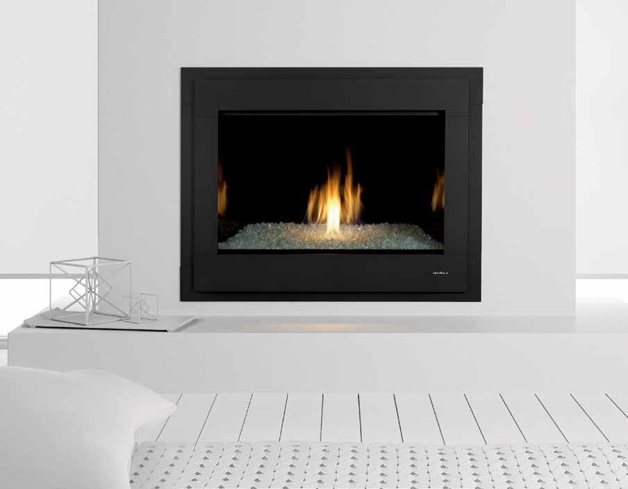36 " 42 " 6000 & 8000 MODERN DIRECT VENT GAS FIREPLACES These two models are a modern take on the flagship series of Heat & Glo.