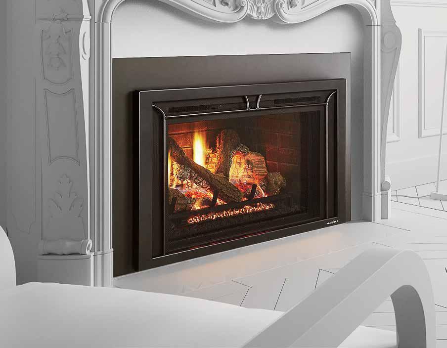 30 " 35 " ESCAPE DIRECT VENT GAS INSERT The Escape revives an existing fireplace with impressive flames and