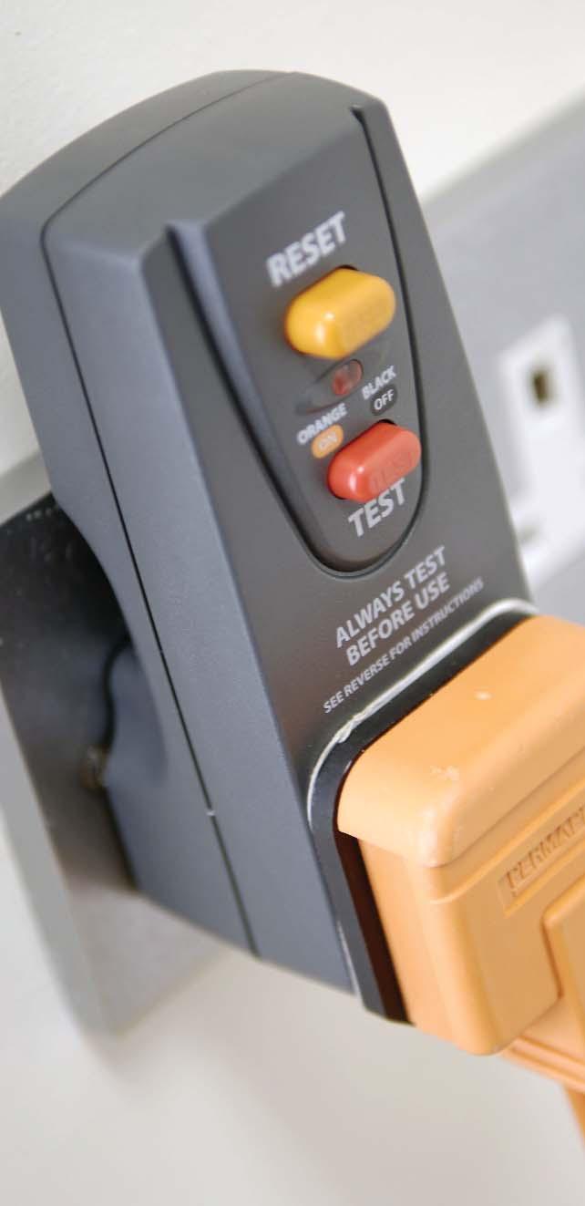An RCD provides additional protection against electric shock that normal fuses and circuit-breakers cannot provide.