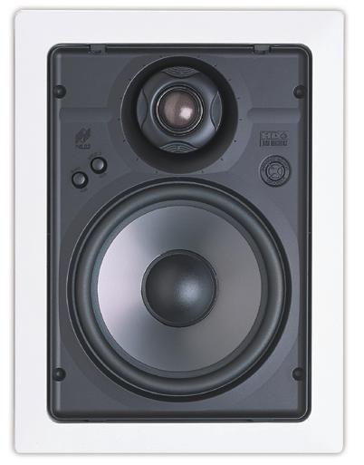 6 1/2" In-Wall Loudspeaker HD6 6 1/2" 2-Way HD High Definition In-wall Loudspeaker Tweeter can be rotated and pivoted Baffle-mounted bass and treble tone controls for acoustical adjustments Model