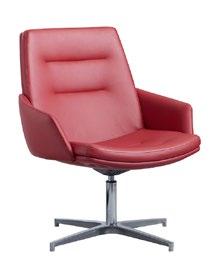 Generous high back with durable high density foam Swivel seat design with robust plywood interior frame Understated designed with a hint of retro to