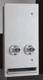 355mm 11 1 / 4" 285mm ConturaSeries B-4706 RECESSED* Door with 27 arc and two flush door locks; soft radius on edges and corners.