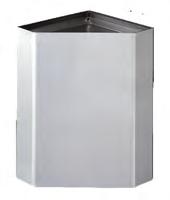 q B-279 SURFACE MOUNTED WASTE RECEPTACLE Satin-finish stainless steel. Bottom edges hemmed for safety.