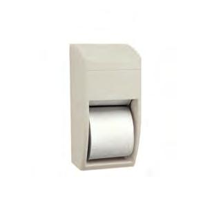 q B-2892 SURFACE-MOUNTED TWIN JUMBO-ROLL TOILET TISSUE DISPENSER Satin-finish stainless steel. Equipped with tumbler lock. Spindles hold two 10" dia. rolls with 2 1 4" dia.