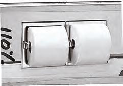 B-69997 P P P * Theft-Resistant Spindle (Part No. 283-604), option for all models. B-6637 RECESSED TOILET TISSUE DISPENSER WITH STORAGE SPACE FOR EXTRA ROLL Satin-finished stainless steel.