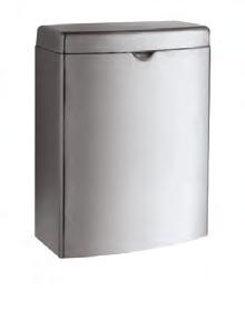 B-354 ClassicSeries PARTITION-MOUNTED SANITARY NAPKIN DISPOSAL Satin-finish stainless steel. Mounts in partitions 1 2 1 1 4" thick. Self-closing panels cover openings.