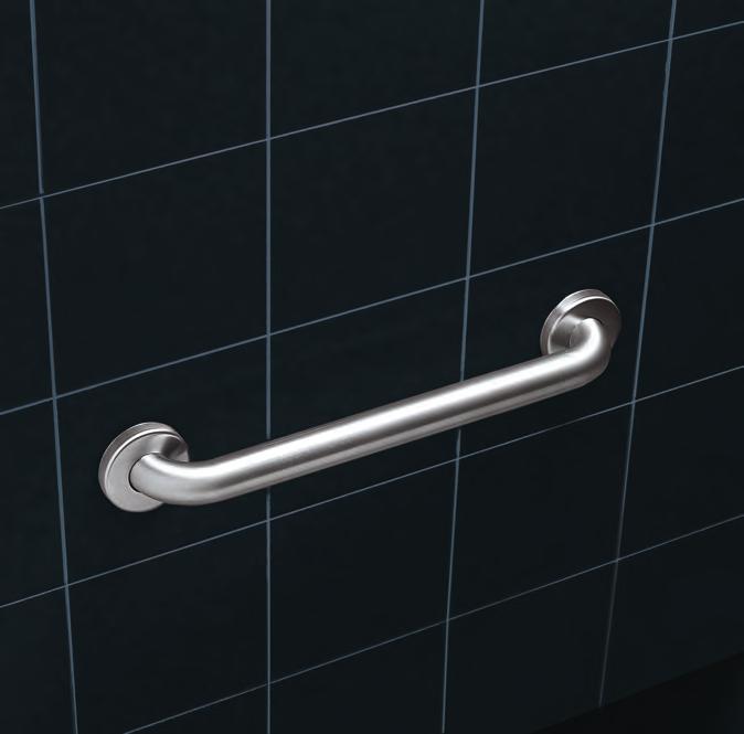 Grab Bars Configurations, Dimensions, Finishes: 1 ½ DIA. STRAIGHT/SATIN B-6806x12 B-6806x18 B-6806x24 B-6806x30 B-6806x36 B-6806x42 B-6806x48 1 1 4 DIA.