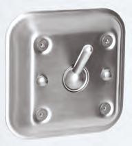 Hook and flange are one-piece brass casting with satin nickelplated finish to match stainless steel.