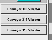 4.3 Chute Vibrators for CV303, CV313 and CV316 The status of the Chute Vibrators may be reached by the following buttons in the Conveyor Navigation pane described in