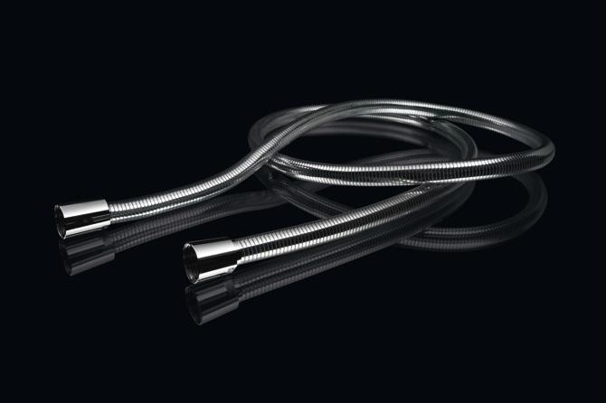 Non-twist plastic hose The ideal component to provide that extra touch of perfection to the bathroom setting: the special metal-effect finish