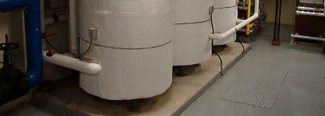 hot water storage tank at