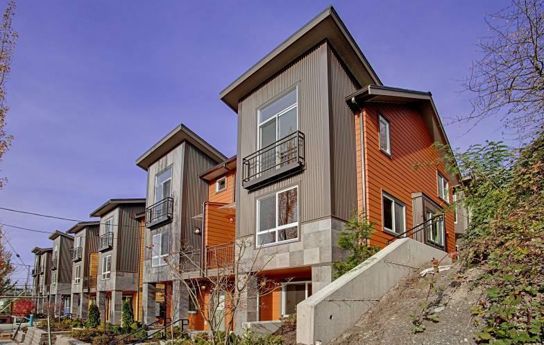 Nova Townhomes 15 townhouses for low-income first time Seattle homebuyers.
