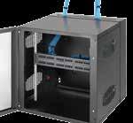 corners Gland plate models accommodate pre-wired patch panel installation Cable tie-down slots ease cable management Easy