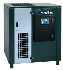 NOTE: Inverter driven version also available order RS3000-I RS3000-TR 22.0KW (30.0HP) SILENCING CABINET AND MOUNTED WITH REFRIGERATED AIR DRYER ON HORIZONTAL AIR RECEIVER 3000L/min 107cfm 22.0kW 30.