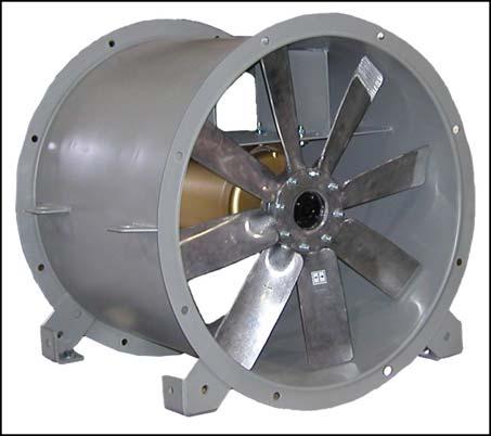 MCAS Components SFTA Fan Seven Models 1,500 30,000 cfm Fan can be mounted indoors Impeller cast aluminum.