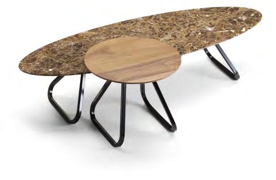 GRACEFUL TABLE DUO ELISSE Design by POCCI+DONDOLI (IT) Warm and earthy effect Coffee and side tables are currently all the rage with interior design stylists.