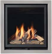 Inspire 500 Fireslide with edge trim in brushed chrome, mirrored