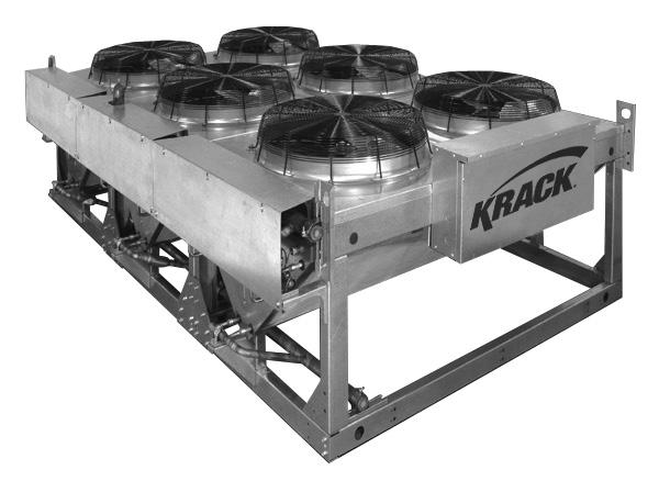 Krack s new Microchannel Remote Air Cooled Condenser incorporates a new patented modular assembly. n Smaller size and less weight reduces cost in the building construction.