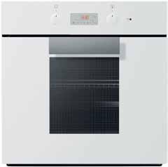 BO 87 W Built-In Oven BO 73 W Built-In Oven Type of oven: Multi system oven / Colour: White / Handle colour: Colour of metal / Control panel material: Glass Efficiency Oven volume: gross/net: 66 / 65