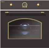 Easily detachable side racks, 5 levels Extra Large Oven Cavity Volume: 65 litres Cooking tray Deep tray Easy to use mechanic programmer Integrated electronic ignition Flame failure device Easy to
